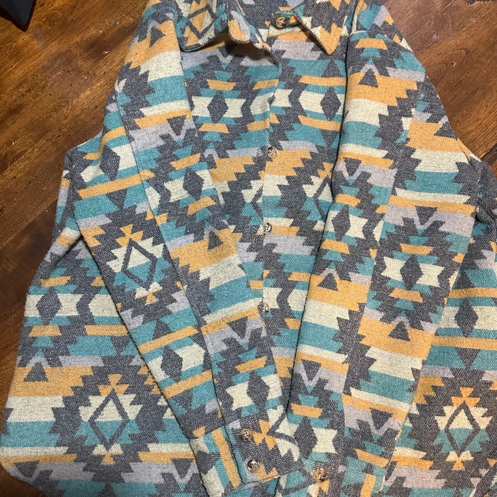 Aztec Patterned Shacket Jacket